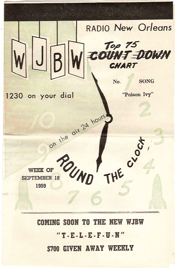WJBW Playlist 1959
