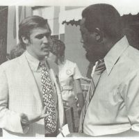 Jason Berry with Charles Evers' (right) 1971 campaign for governor of Mississippi. (Provided photo)